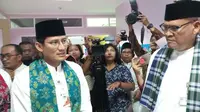 Sandiaga Uno menyambangi RS Budhi Asih (Liputan6.com/ Anendya Niervana)