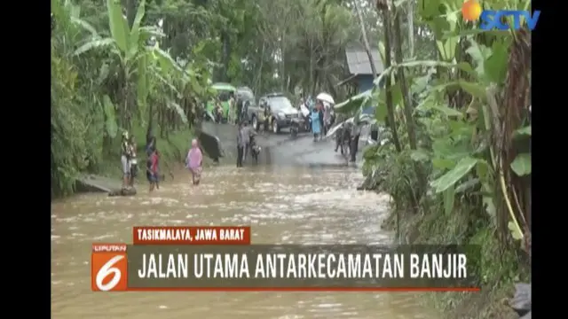 Hujan di Tasikmalaya Sebabkan Banjir dan Tanah Longsor