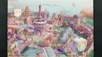 Penampakan poster resmi Olimpiade dan Paralimpiade Paris 2024 saat dipamerkan di Museum Orsay (Musée d'Orsay), Paris, Prancis pada Senin (4/3/2024) waktu setempat. (AFP/Dimitar Dilkoff)