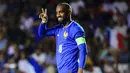 Alexandre Lacazette akan memperkuat lini serang Les Blues asuhan Thierry Henry untuk Olimpiade 2024. Sebagai pemain yang berpengalaman, Lacazette ditunjuk menjadi kapten Prancis di Olimpiade 2024. Pemain berisia 33 tahun itu diharapkan bisa mencetak banyak gol pada ajang ini. (AFP/Clement Mahoudeau)