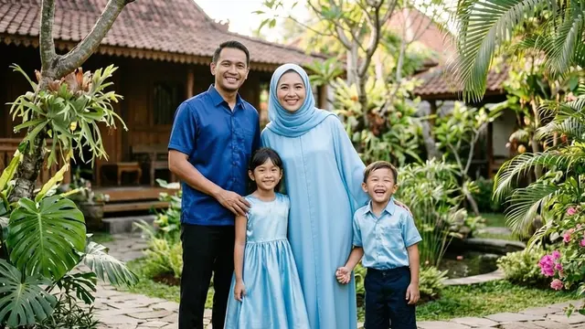Model Seragam Keluarga Beda Warna