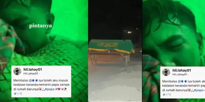 Viral Video Pemuda Masuk Keranda Mayat Sang Ayah Sambil Menangis, Netizen Soroti Air Mata Kena Jenazah