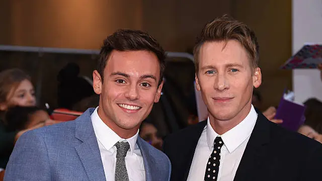 Tom Daley bersama kekasihnya Dustin Lance (AFP/ Getty Images)
