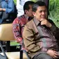 Wakil Ketua DPR Fahri Hamzah saat akan menemui Presiden Joko Widodo di Istana Merdeka, Jakarta, Senin (2/2/2015). (Liputan6.com/Faizal Fanani)