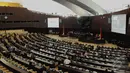 Rapat Paripurna untuk membahas tata tertib dan rekomendasi MPR. Namun, dari 560 anggota hanya 148 anggota yang hadir dalam rapat, Jakarta, Senin (22/9/2014) (Liputan6.com/Andrian M Tunay)  