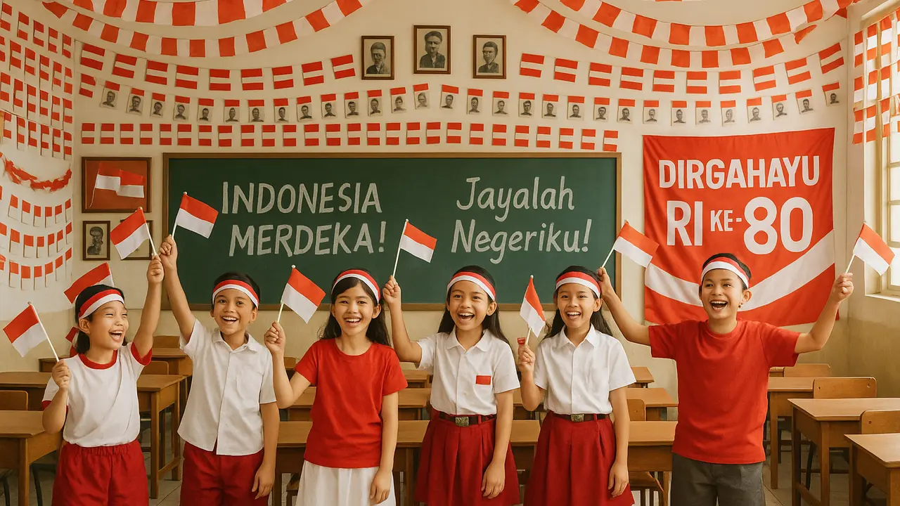 Hiasan Kelas 17 Agustus Kreatif