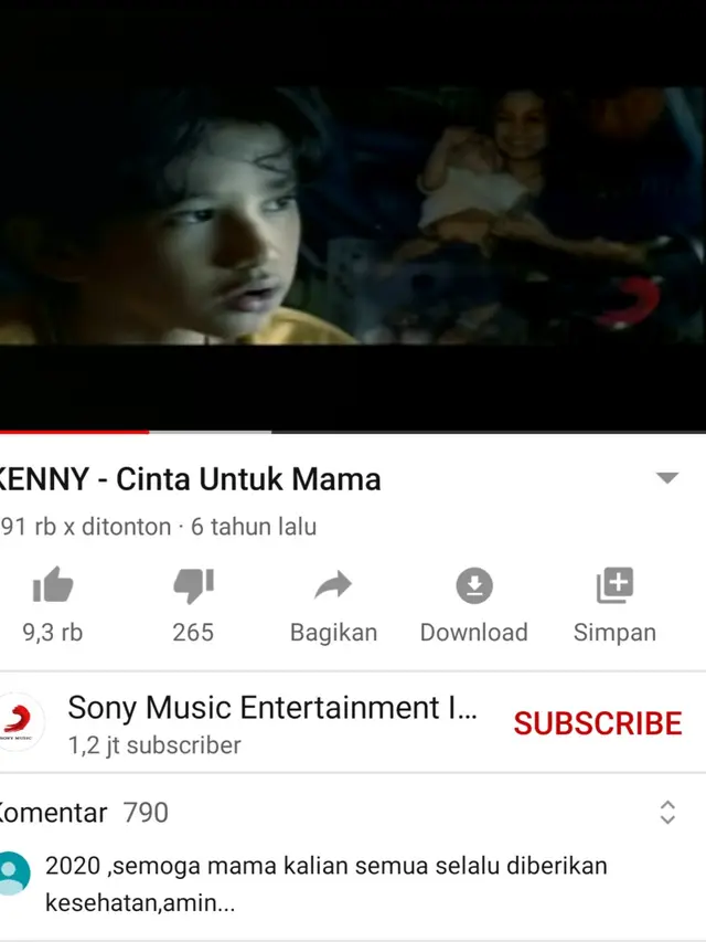 Kenny. (Foto: YouTube Sony Music Entertainment Indonesia)