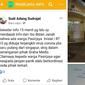 Beredar kabar di media sosial, seorang TKI asal Pasirjaya, Kecamatan Cilamaya Kulon, Karawang, terindikasi virus corona sepulang dari Singapura. (Liputan6.com/ Ist/ Abramena)