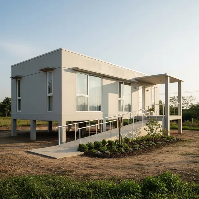 Rumah 1 Lantai di Desa yang Sederhana (Gemini AI)