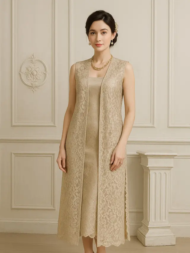 Cardigan Brokat Tanpa Lengan untuk Kondangan