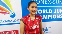 Tunggal putri junior Indonesia Choirunnisa. (Liputan6.com/Switzy Sabandar)