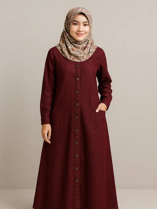 Model Gamis Burgundy Terbaru yang Kasual dan Modis untuk Semua Usia