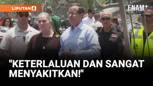 VIDEO: Presiden Israel Tinjau Lokasi Serangan Rudal Iran