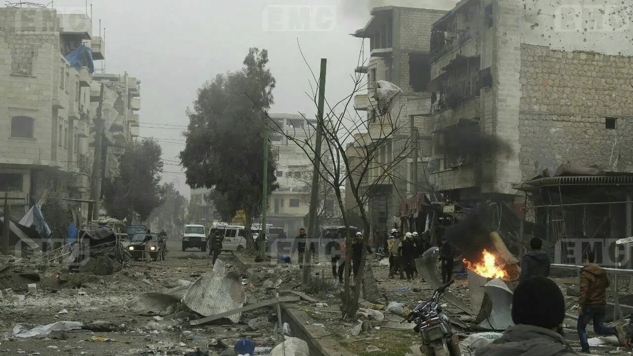 Serangan Militer Suriah ke Markas Militan di Idlib