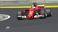 Pebalap Ferrari, Sebastian Vettel, meraih pole position pada balapan F1 GP Hungaria yang akan digelar pada Minggu (30/7/2017). (Twitter/@F1)
