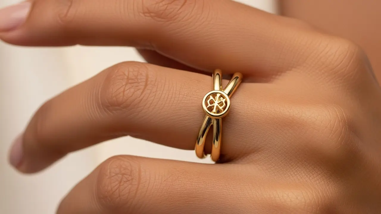 Cincin Twist Emblem Simbolis