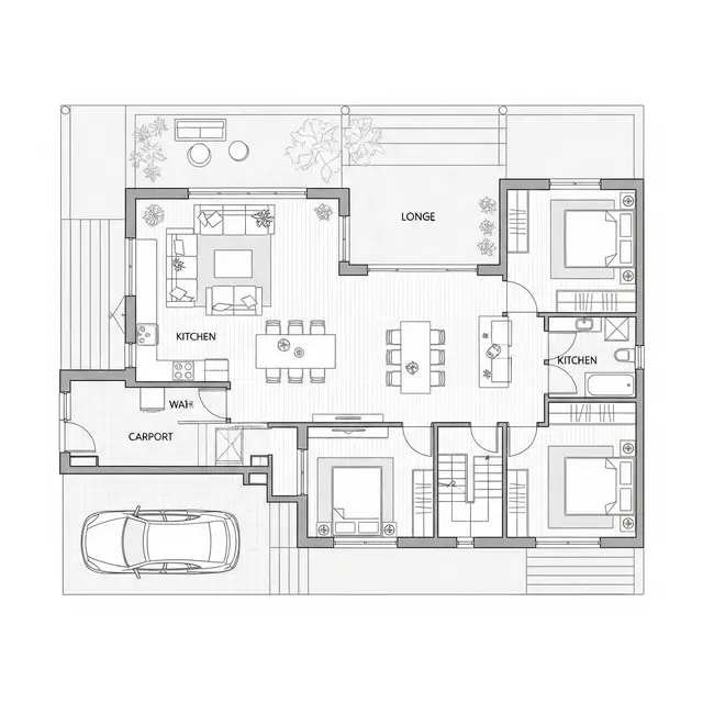 8 Inspirasi Arsitektur Rumah Sederhana 3 Kamar Tidur Terbaik