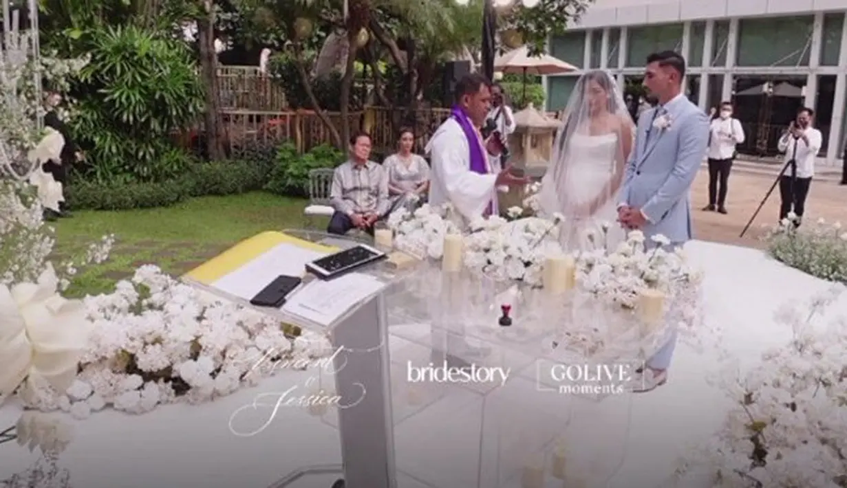 Jessica Iskandar dan Vincent Verhaag (Foto: dok. Instagram Bridestory)