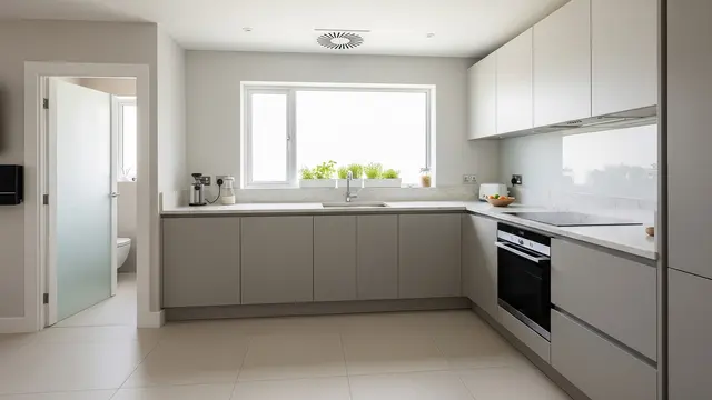Dapur Minimalis Dekat Kamar Mandi (Gemini AI)