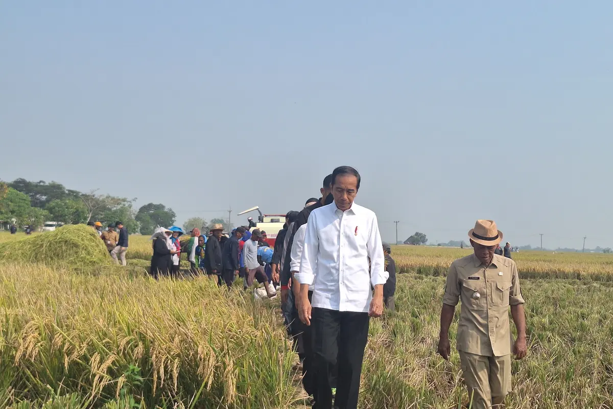 Presiden Joko Widodo atau Jokowi saat kunjungan kerja di Kabupaten Subang Jawa Barat, Minggu (8/10/2023).
