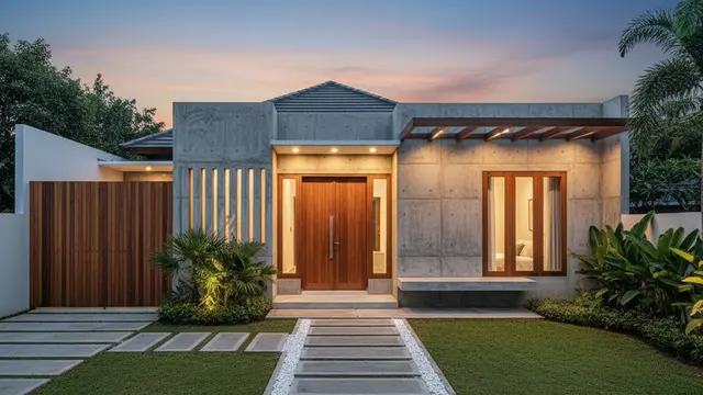 7 Gambar Rumah Minimalis Modern Kekinian dengan Aksen Beton Ekspos, Tampil Elegan Tanpa Banyak Dekorasi