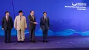 Di Cebu, Presiden Prabowo juga dijadwalkan menghadiri salah satu agenda KTT ke-48 ASEAN, yakni KTT Brunei Darussalam–Indonesia–Malaysia–Philippines East ASEAN Growth Area (BIMP-EAGA). Tampak dalam foto, Sultan Brunei Hassanal Bolkiah, Presiden Indonesia Prabowo Subianto, Perdana Menteri Malaysia Anwar Ibrahim, dan Presiden Filipina Ferdinand Marcos Jr. (dari kiri ke kanan) berfoto bersama dalam KTT Khusus Brunei Darussalam-Indonesia-Malaysia-Filipina Kawasan Pertumbuhan ASEAN Timur (BIMP-EAGA) di sela-sela KTT ke-48 Perhimpunan Bangsa-Bangsa Asia Tenggara (ASEAN) di Cebu, Filipina, Kamis 7 Mei 2026. (Rolex DELA PENA/POOL/AFP)