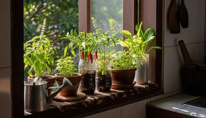 Kebun Mini Hemat untuk Ibu Rumah Tangga. (Foto: AI)