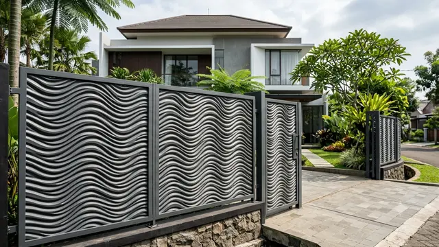 Model Pagar Besi Motif Laser Cut