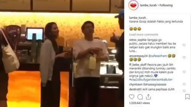 Ariel NOAH dan Pevita Pearce (Instagram/ @lambe_turah)