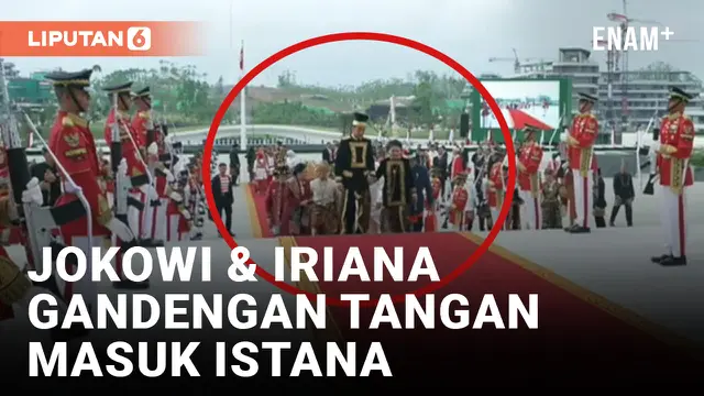 Momen Romantis Jokowi dan Iriana, Gandengan Tangan Masuk ke Istana Garuda