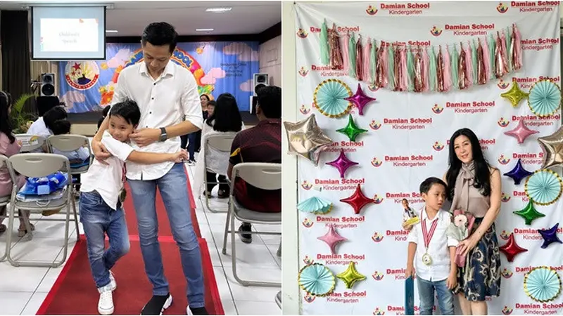 6 Potret Yusuf Anak Larissa Chou Lulus TK, Ditemani Ikram Rosadi dan Sang Nenek