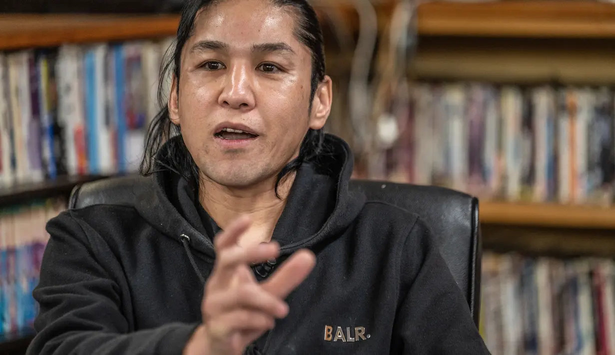 "Saya selalu merasa bahwa saya adalah seseorang yang memiliki kepedulian sosial yang lebih tinggi daripada yang disadari oleh orang lain," katanya kepada AFP saat ia bersiap untuk meninggalkan Jepang menuju konflik. (Yuichi YAMAZAKI / AFP)