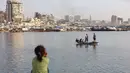 Pantai di Gaza menjadi satu-satunya lokasi pelarian bagi orang-orang yang tinggal di sana, terutama saat musim panas. (Omar AL-QATTAA/AFP)
