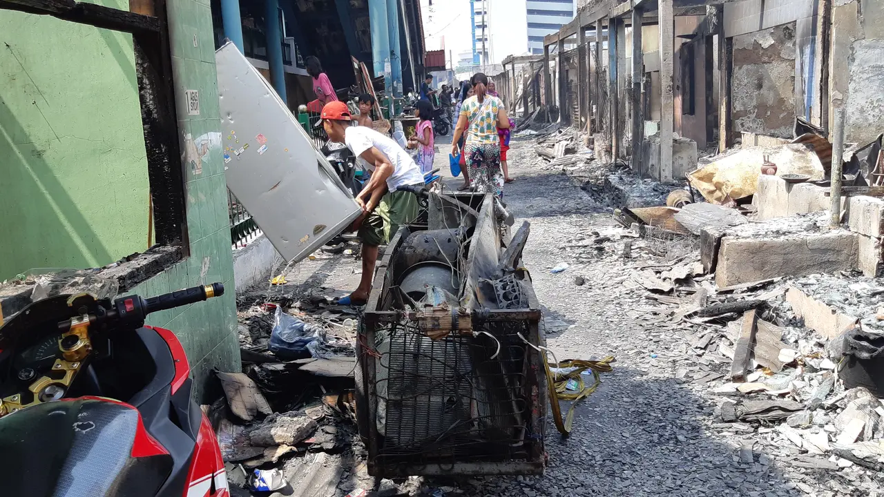 450 rumah di Kampung Bandan, Jakarta Utara, habis terbakar, Sabtu 11 Mei 2019. (Liputan6.com/Fachrur Rozie)