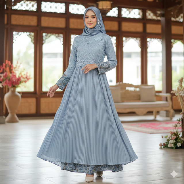 Gamis Brokat Terkini 2026: Sentuhan Modern Paling Mewah yang Wajib Anda Miliki!