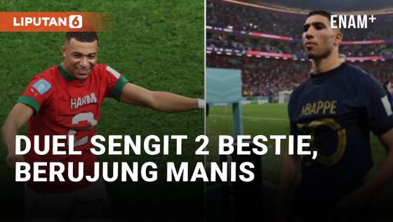 VIDEO: Momen Mbappe dan Hakimi Bertukar Jersey di Semifinal Piala Dunia