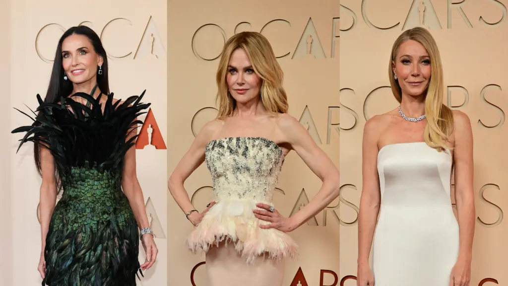 Intip pesona cantik dan awet muda Demi Moore, Nicole Kidman, dan Gwyneth Paltrow di Oscar 2026 (Photo by Frederic J. Brown / AFP)
