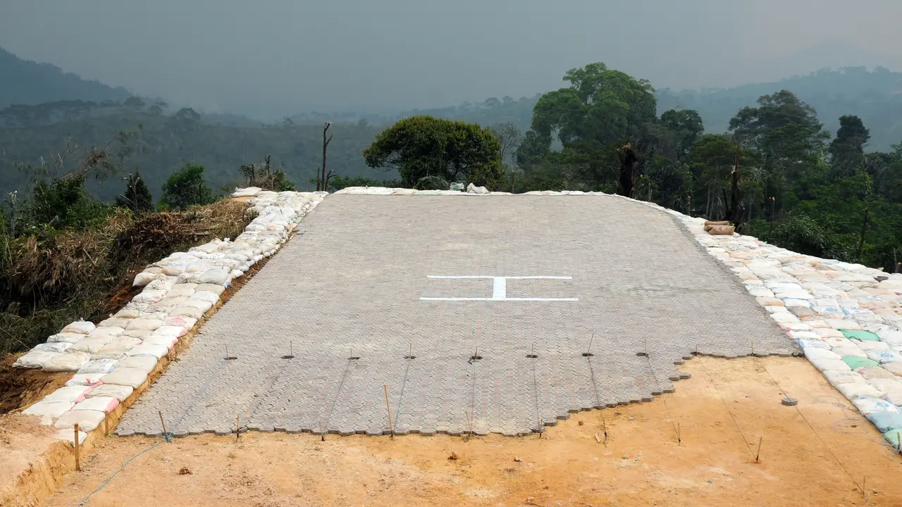 Helipad di Gunung Padang