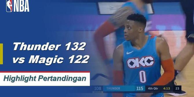 Cuplikan Pertandingan NBA : Thunder 132 vs Magic 122