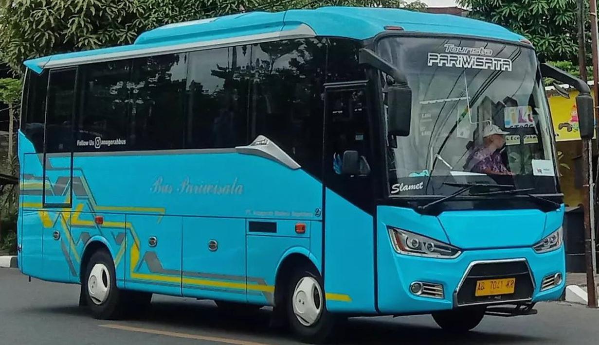 Laksana Tourista merupakan body bus 3/4 yang biasa digunakan untuk bus pariwisata. Tourista memiliki dua varian, yaitu 2100 dan 2300. Perbedaannya terletak pada sasis yang digunakan, panjang keseluruhan, dan kapasitas penumpang. (Source: Instagram/@senja_galleryy)
