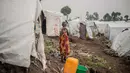 Warga Kongo yang mengungsi akibat konflik yang terjadi antara pemberontak M23 dan Angkatan Bersenjata Republik Demokratik Kongo mengalami beragam kesulitan. (Jospin Mwisha/AFP)