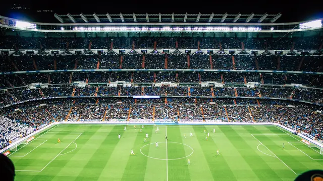Ilustrasi stadion, lapangan, sepak bola