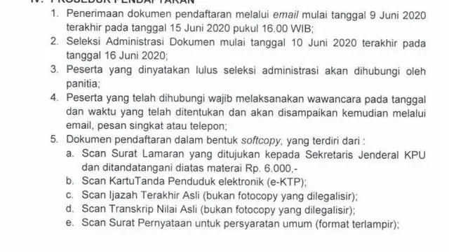 Lowongan Kerja KPU.
