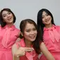 Salah satu sub-group Cherrybelle bernama Fun yang terdiri dari Muti, Onad, dan Laela. (Foto: Liputan6.com / Herman Zakaria)