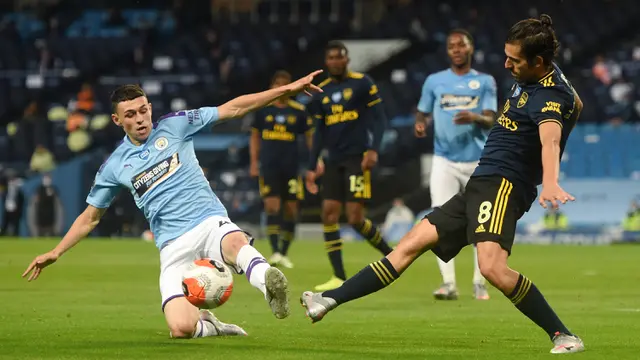 FOTO: Manchester City Hajar Arsenal 3-0 di Etihad Stadium