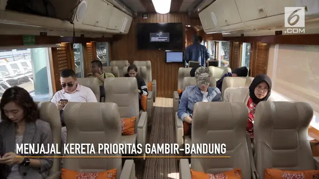 Kereta api kelas prioritas Gambir-Bandung sudah bisa digunakan.