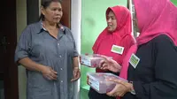 Warga Cibunut RW 07 membagikan daging kurban dalam kemasan misting. Penggunaan wadah makanan ini dilakukan agar bisa dipakai pada Iduladha tahun berikutnya sekaligus mengurangi penggunaan kresek plastik. (Liputan6.com/Huyogo Simbolon)