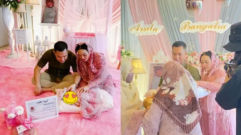 7 Momen Akikah Baby Arsila Anak Zaskia Gotik, Elegan dan Bernuansa Pink