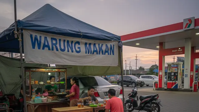 Ide Usaha Modal Kecil di Dekat SPBU (Foto: Gemini AI)
