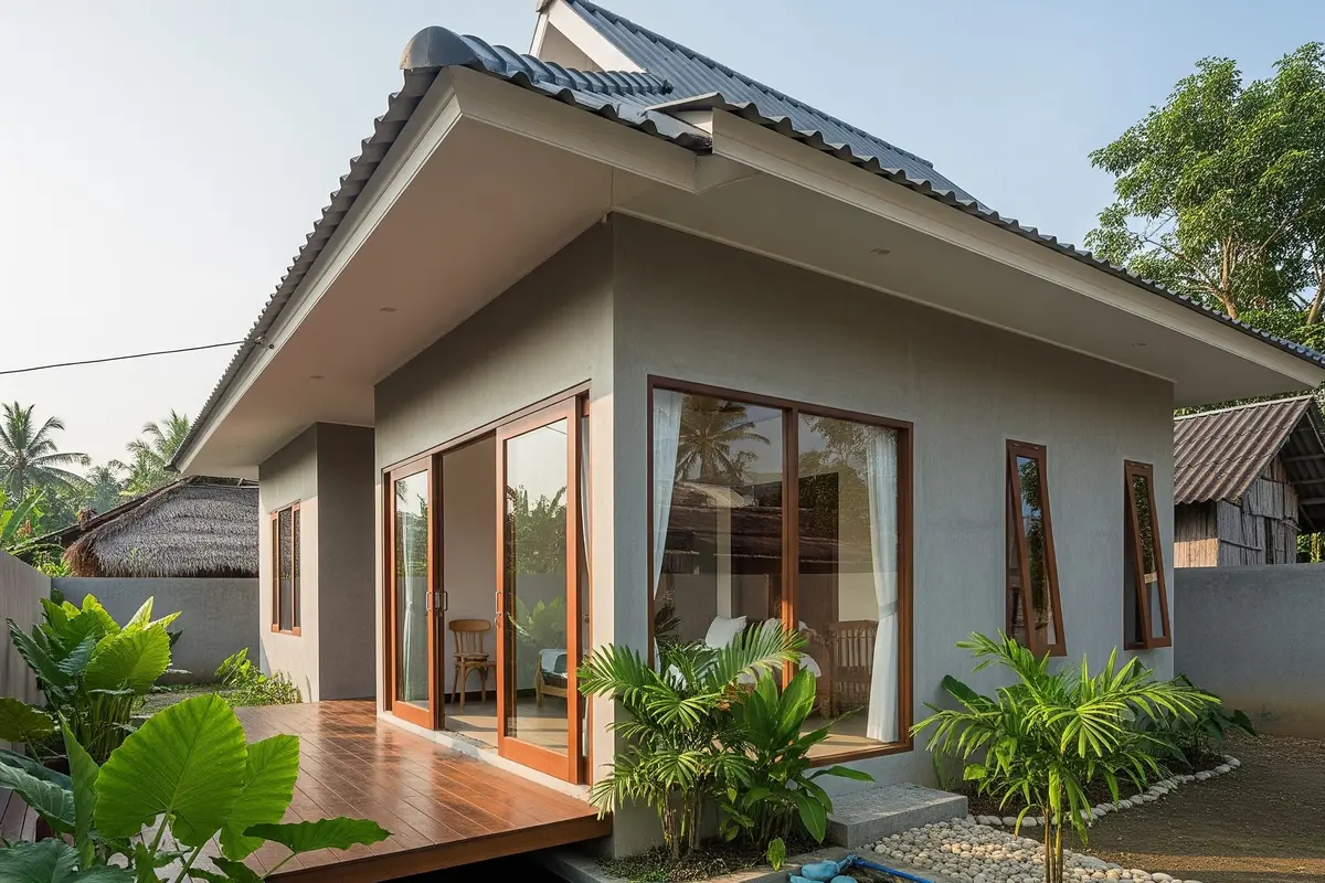Inspirasi Rumah Kecil di Desa dengan Konsep Tropis Modern